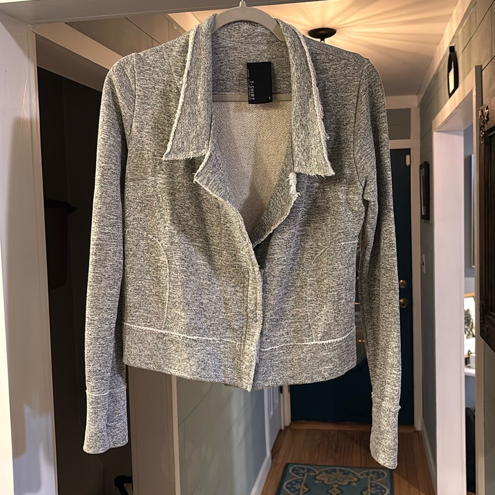 Dolan French Terry Heather Grey Moto Jacket